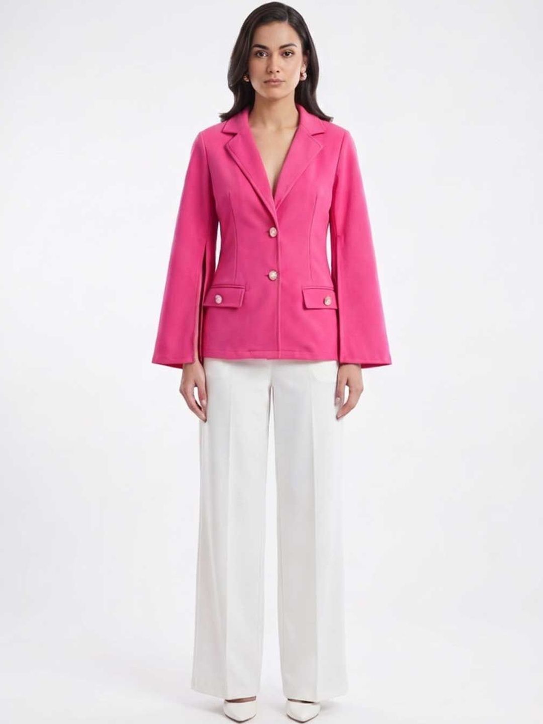 DODO & MOA Tailored-Fit Single-Breasted Cape Blazer-picture-37