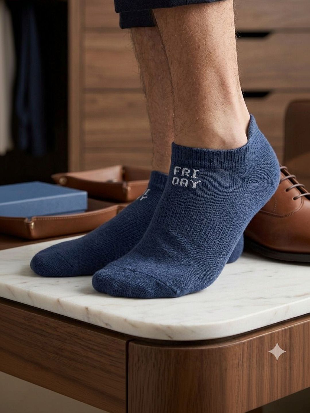 Moda Rapido Men Cotton Blend Patterned Ankle Length Socks-picture-36