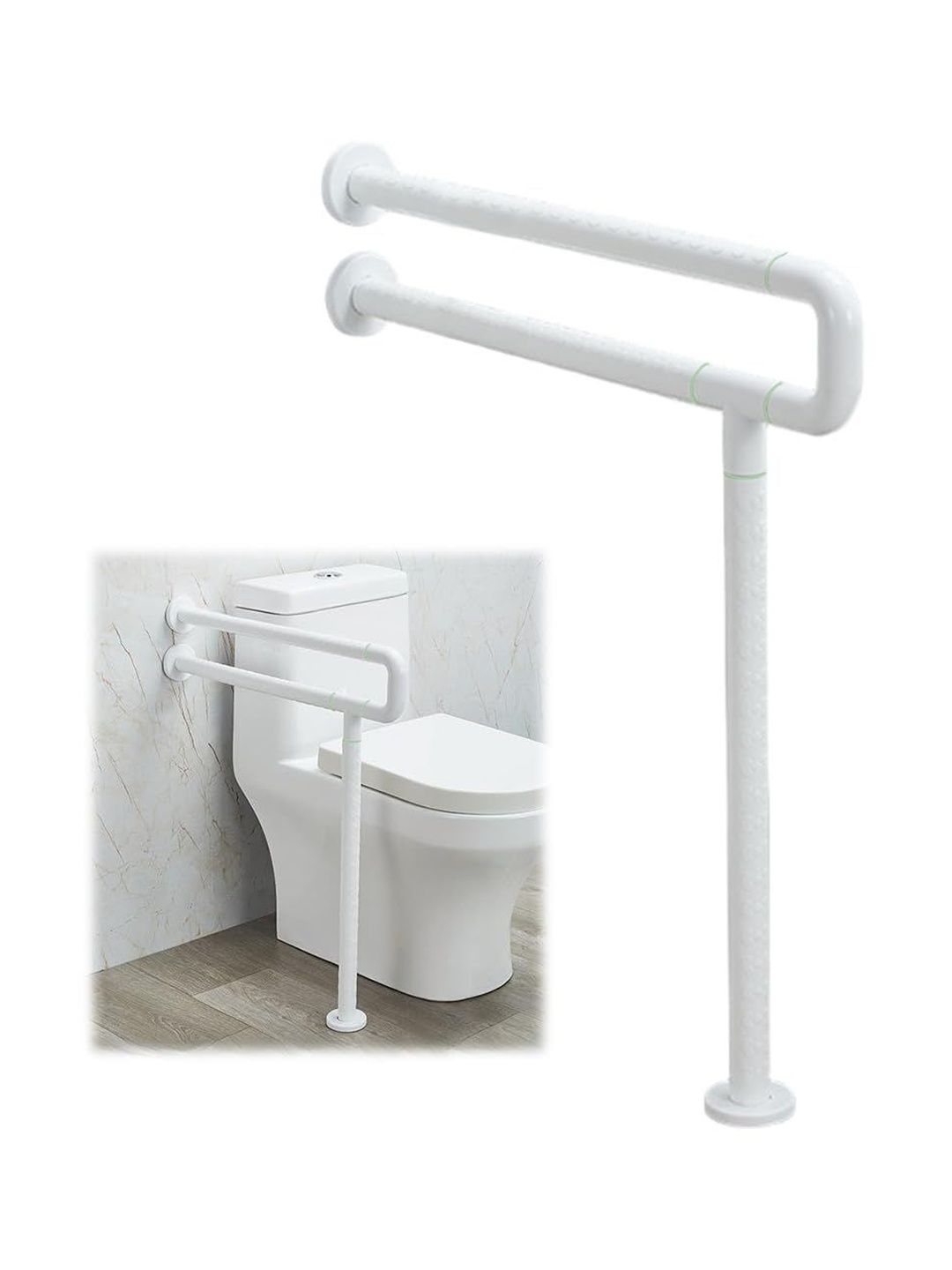 Hannea White & White Textured Stainless Steel Towel Holder-picture-13