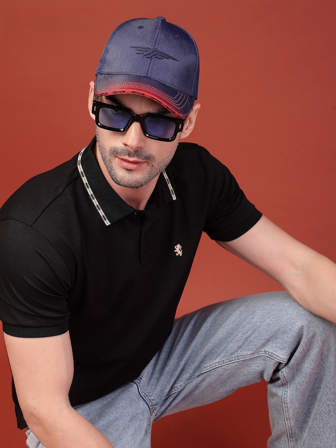 Red Tape Unisex Blue Printed Polyester Baseball Cap with Adjustable Strap-image-42