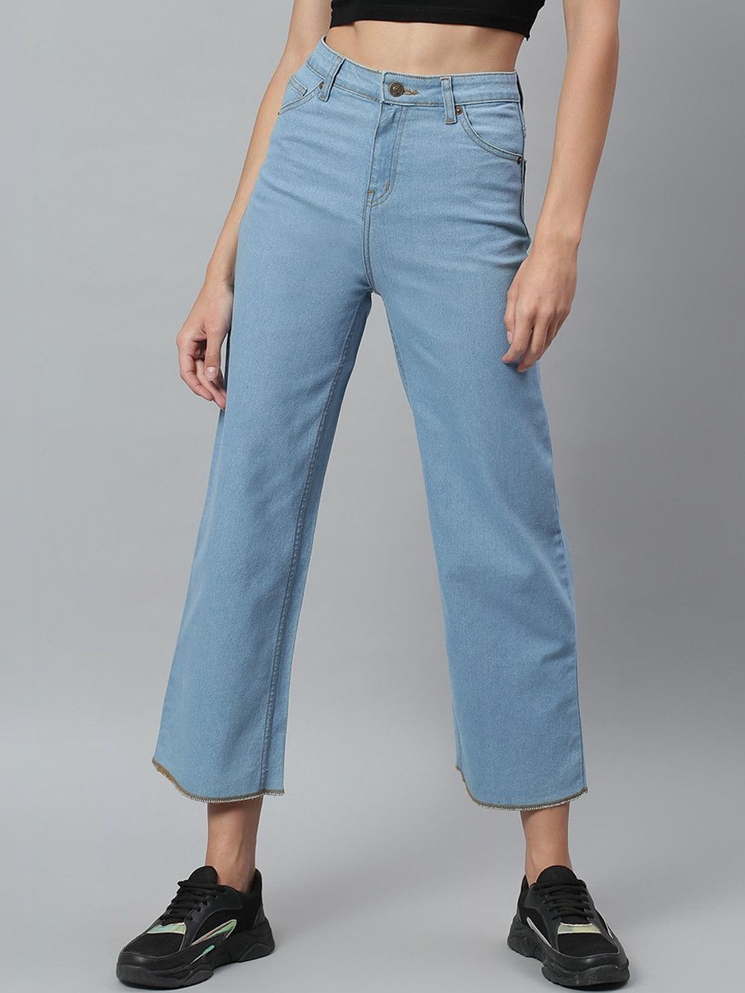 Stylecast X Kotty Women Flared High-Rise Stretchable Jeans-picture-4