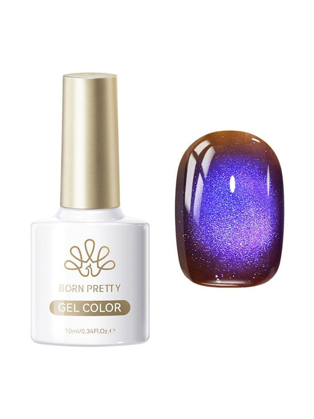BORN PRETTY Colored Cat Magnetic Gel Nail Color - 10 ml - Grape Iced MY124-image-21