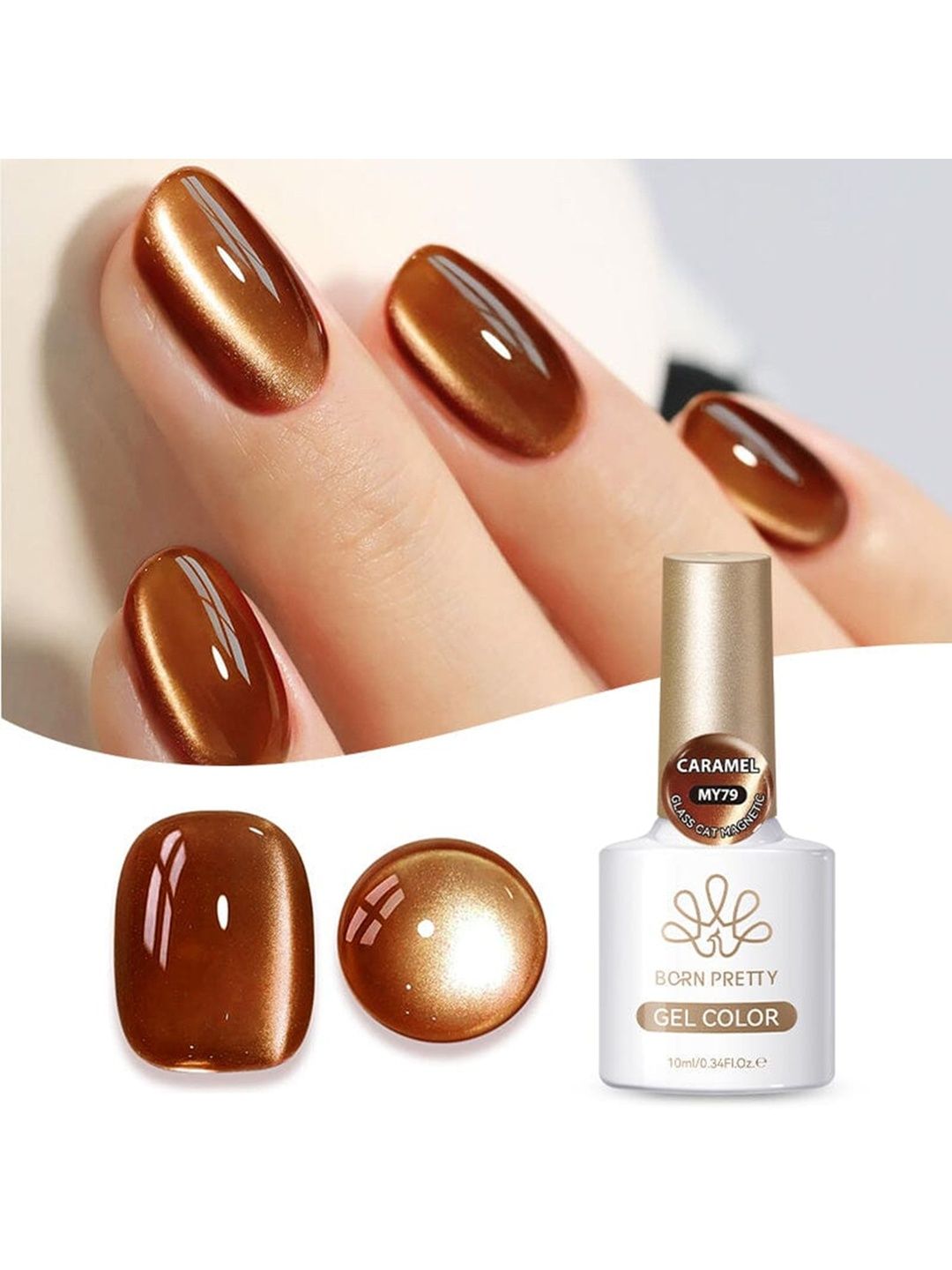 BORN PRETTY Glass Cat Magnetic Gel Nail Color - 10 ml - Shade MY79-image-32