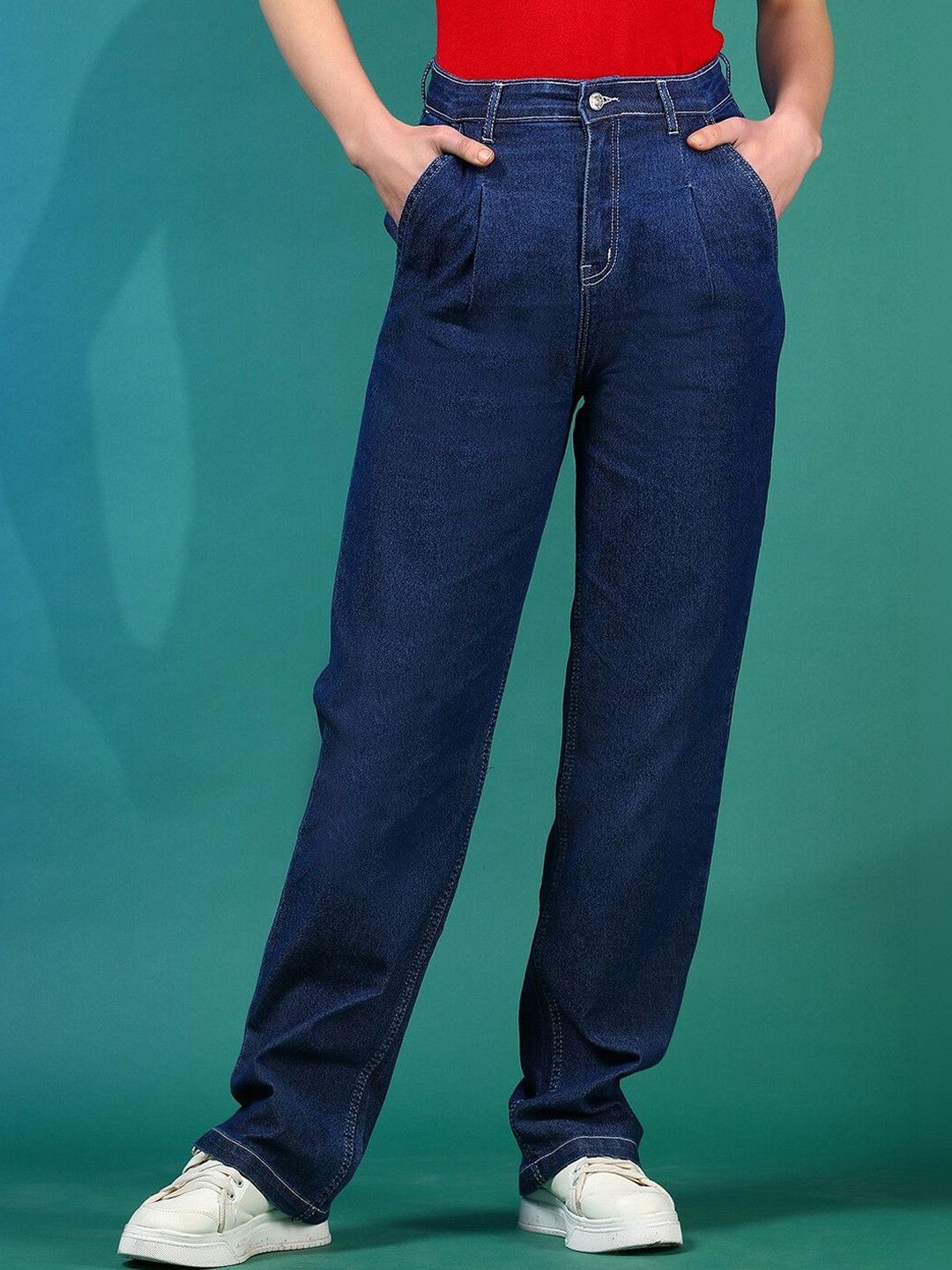 Stylecast X Kotty Women Jean Straight Fit High-Rise Stretchable Jeans-picture-5