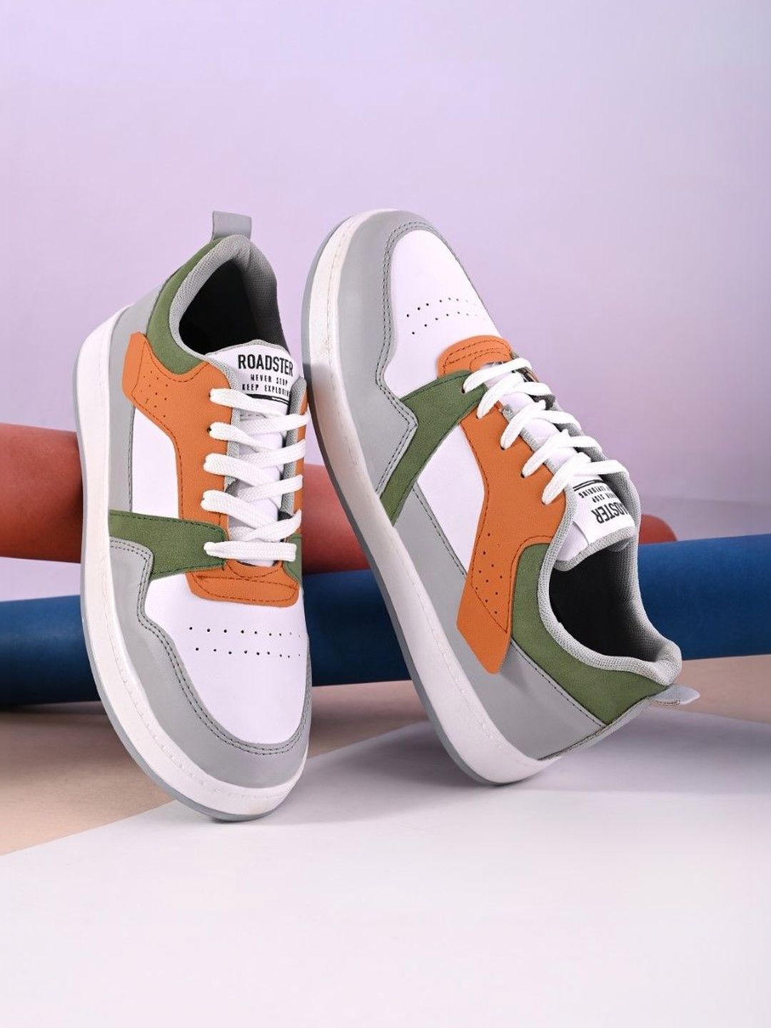 The Roadster Lifestyle Co Men Colourblocked Round Toe Sneakers Casual Shoes-picture-33