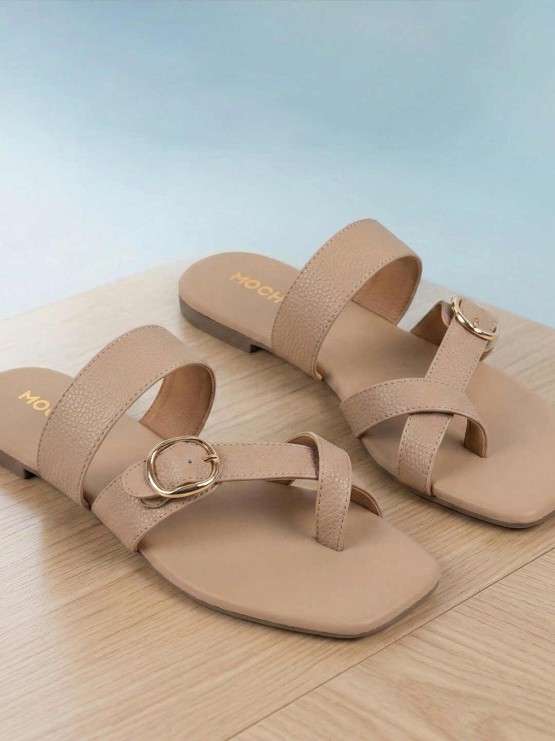 Mochi Women One Toe Flats with Buckles-image-22