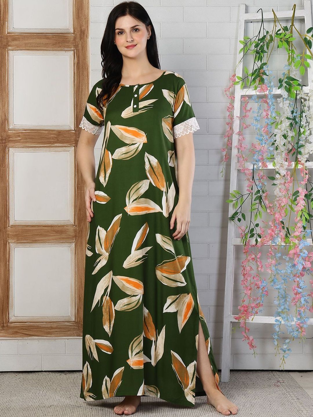 Claura Printed Maxi Nightdress-picture-16