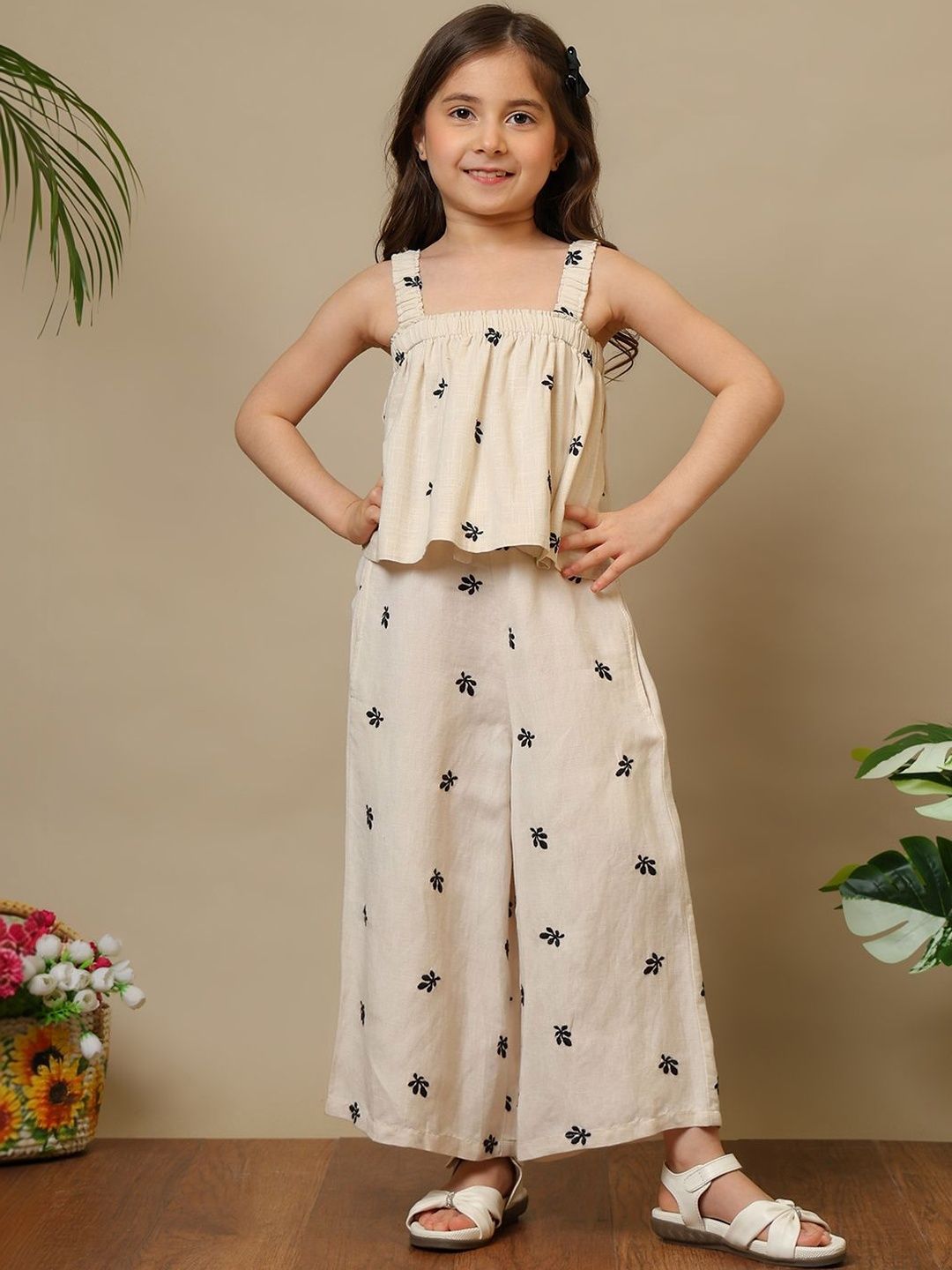 Miyo Ruffled Printed Top with Trousers-picture-19