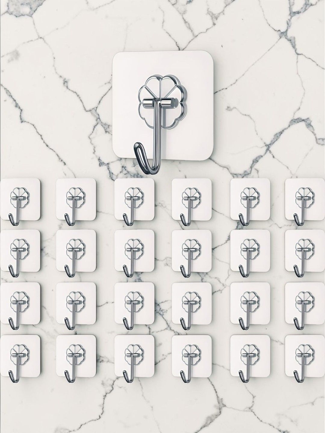 Klivon 25-Pieces Transparent Stainless Steel Hooks Hooks and Holders-image-35