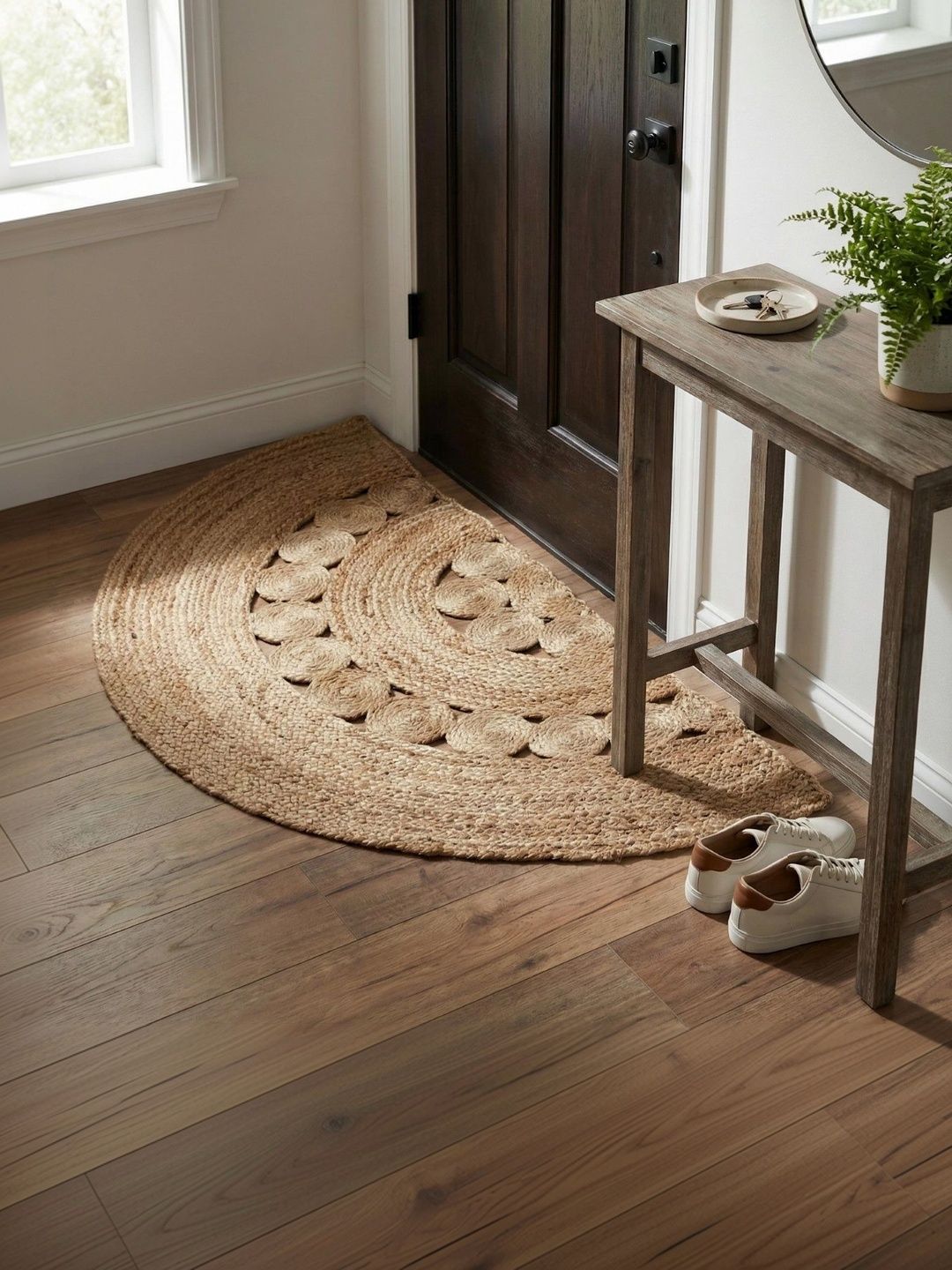 ASTERLANE Brown Solid Handmade Other Carpet-image-23