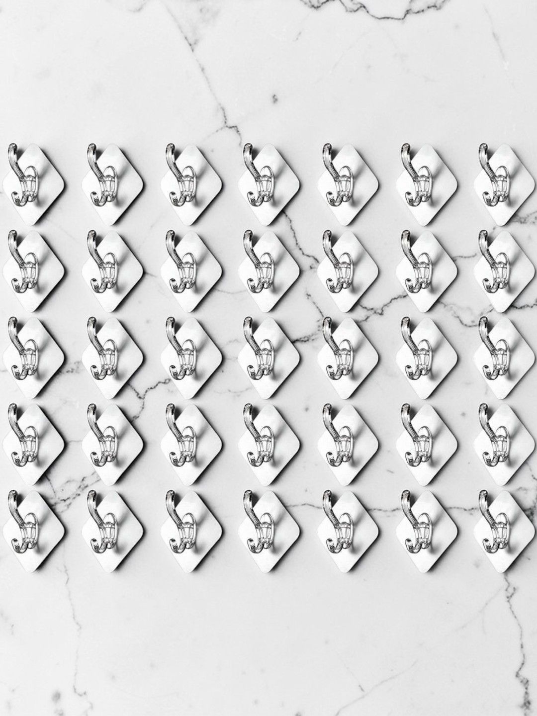 Klivon 35-Pieces Transparent Hooks and Holders-image-10