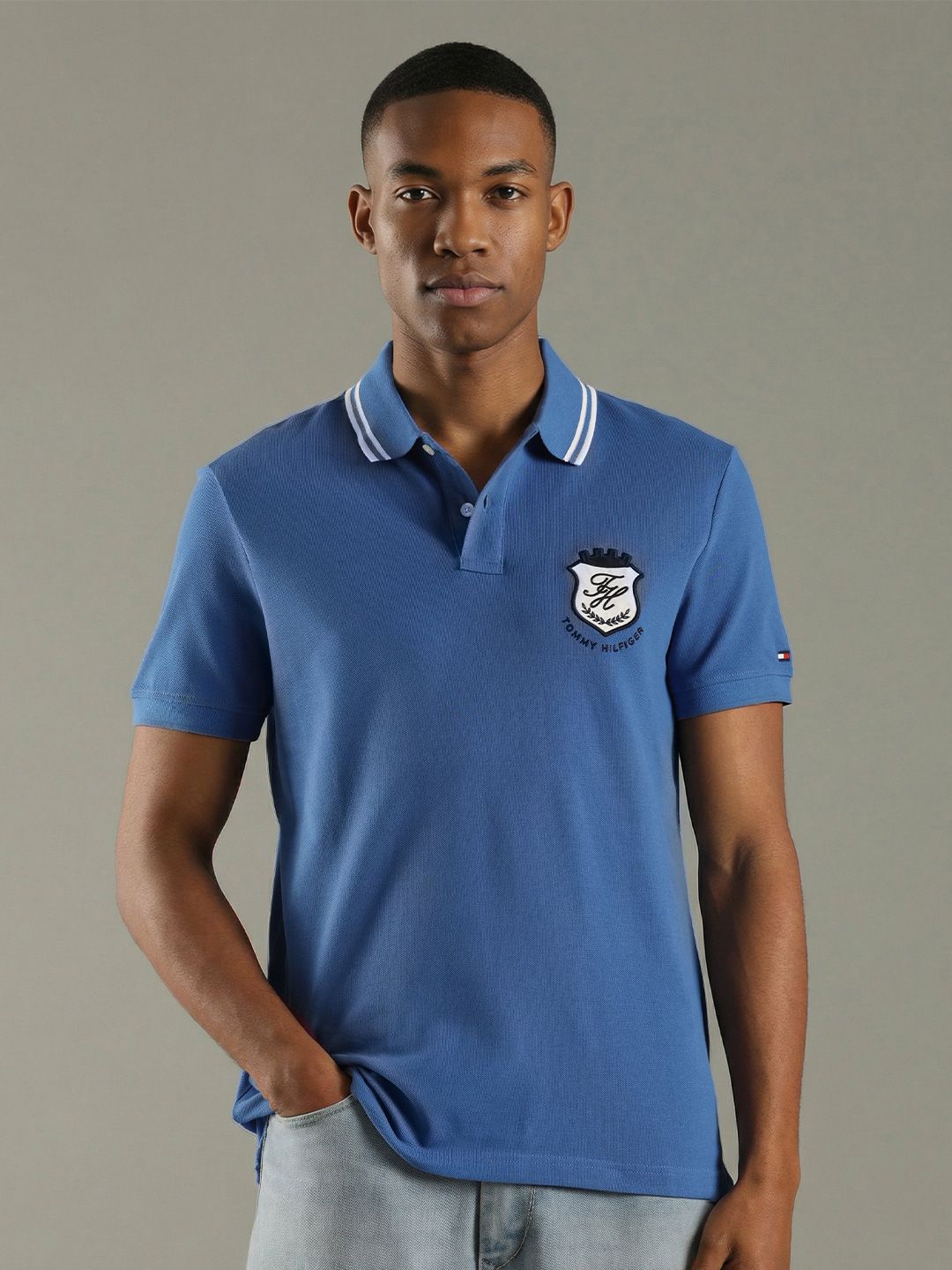 Tommy Hilfiger Men Brand Logo Polo Collar Pockets T-shirt-picture-40