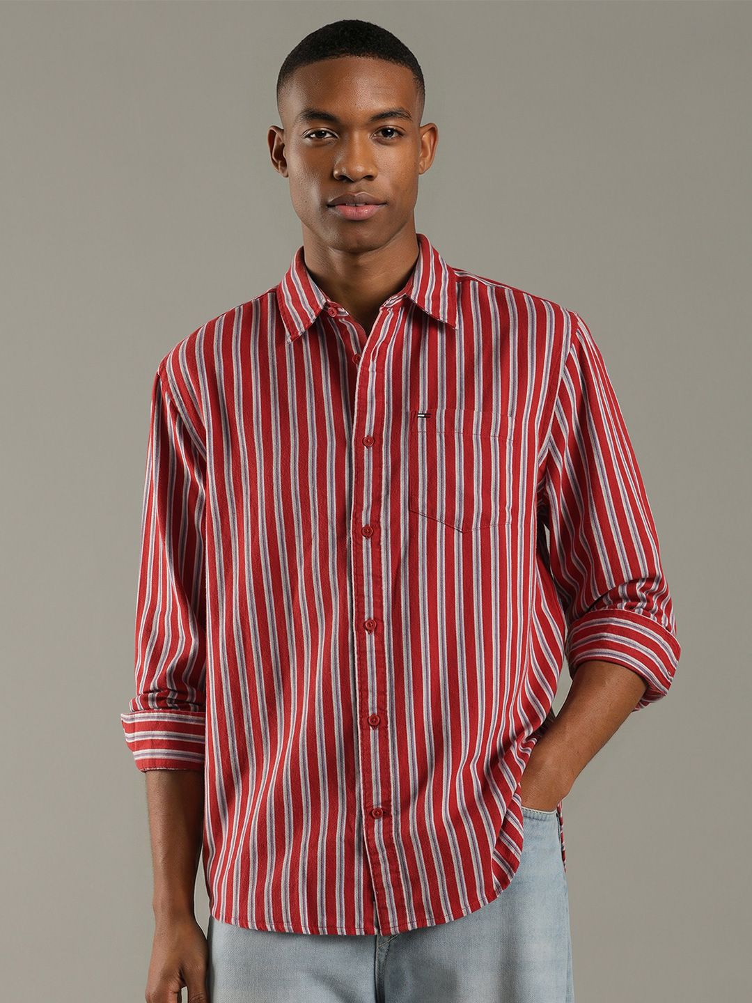 Tommy Hilfiger Men Striped Casual Shirt-picture-42