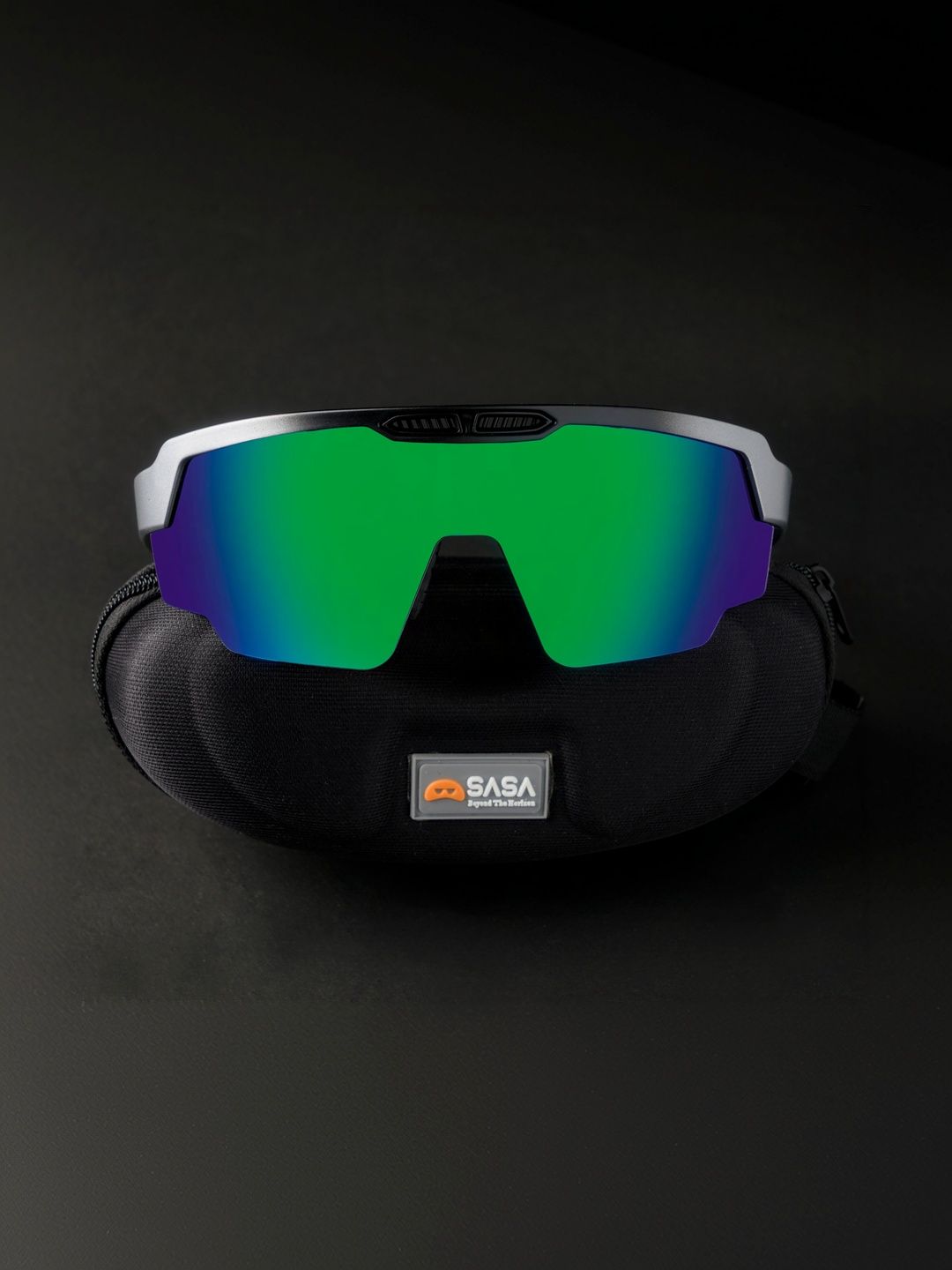 SASA Unisex Green Sports Sunglasses with-picture-58