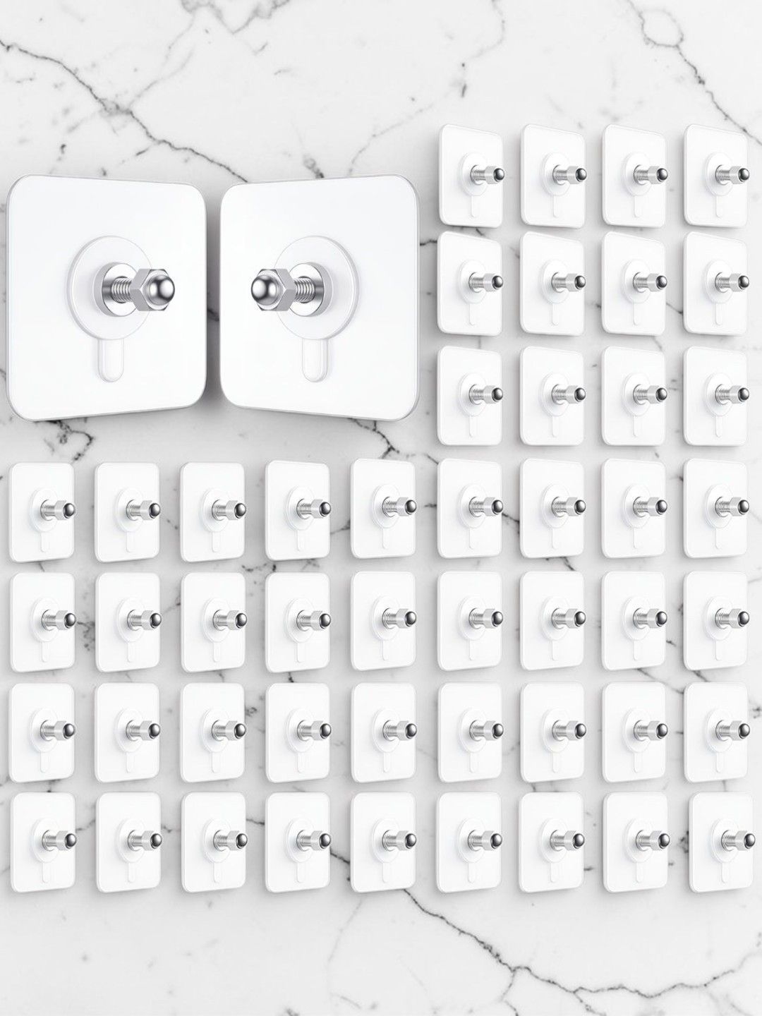 Klivon 50-Pieces Transparent Stainless Steel Hooks Hooks and Holders