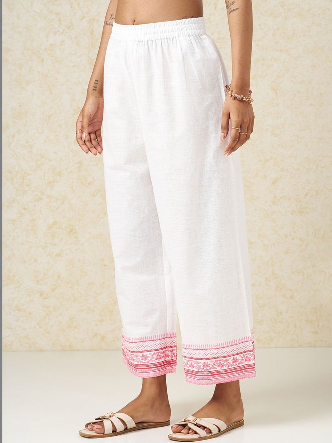 RANGMANCH BY PANTALOONS Women Printed Flared Trousers-image-39