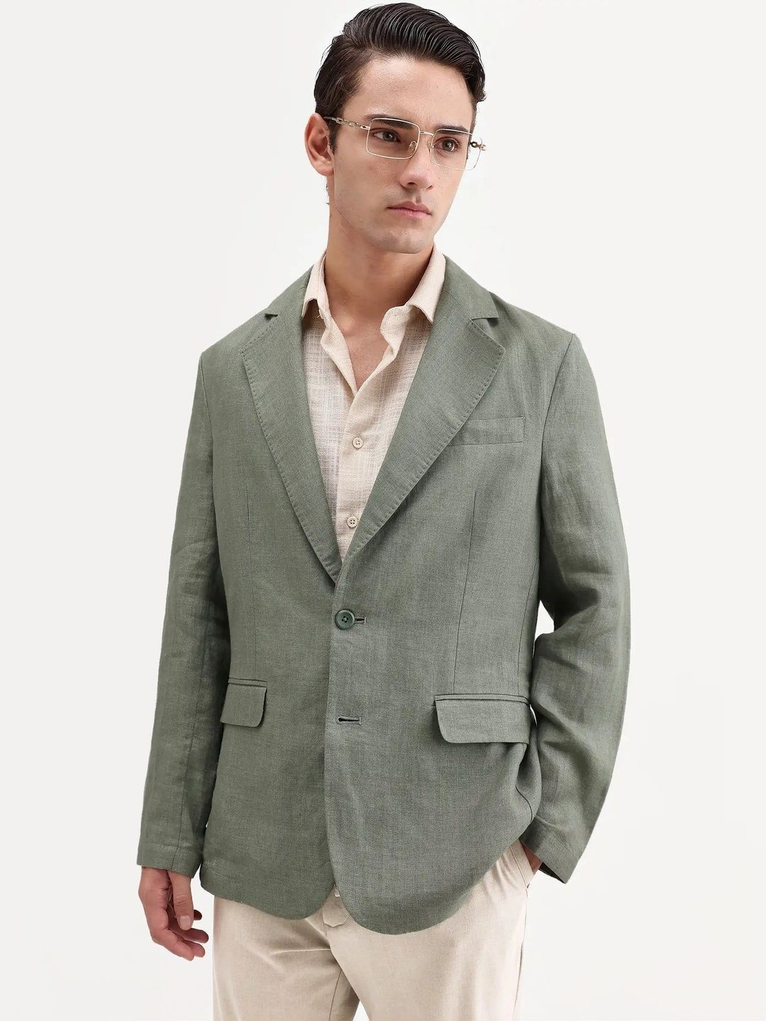 RARE RABBIT Notched Lapel Single-Breasted Blazers-picture-13