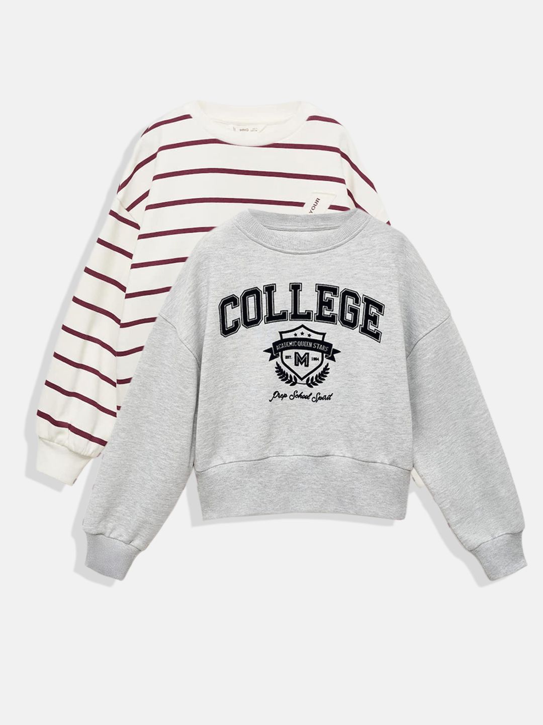 Mango Kids Girls Pack Of 2 Pure Cotton Sweatshirt-picture-27