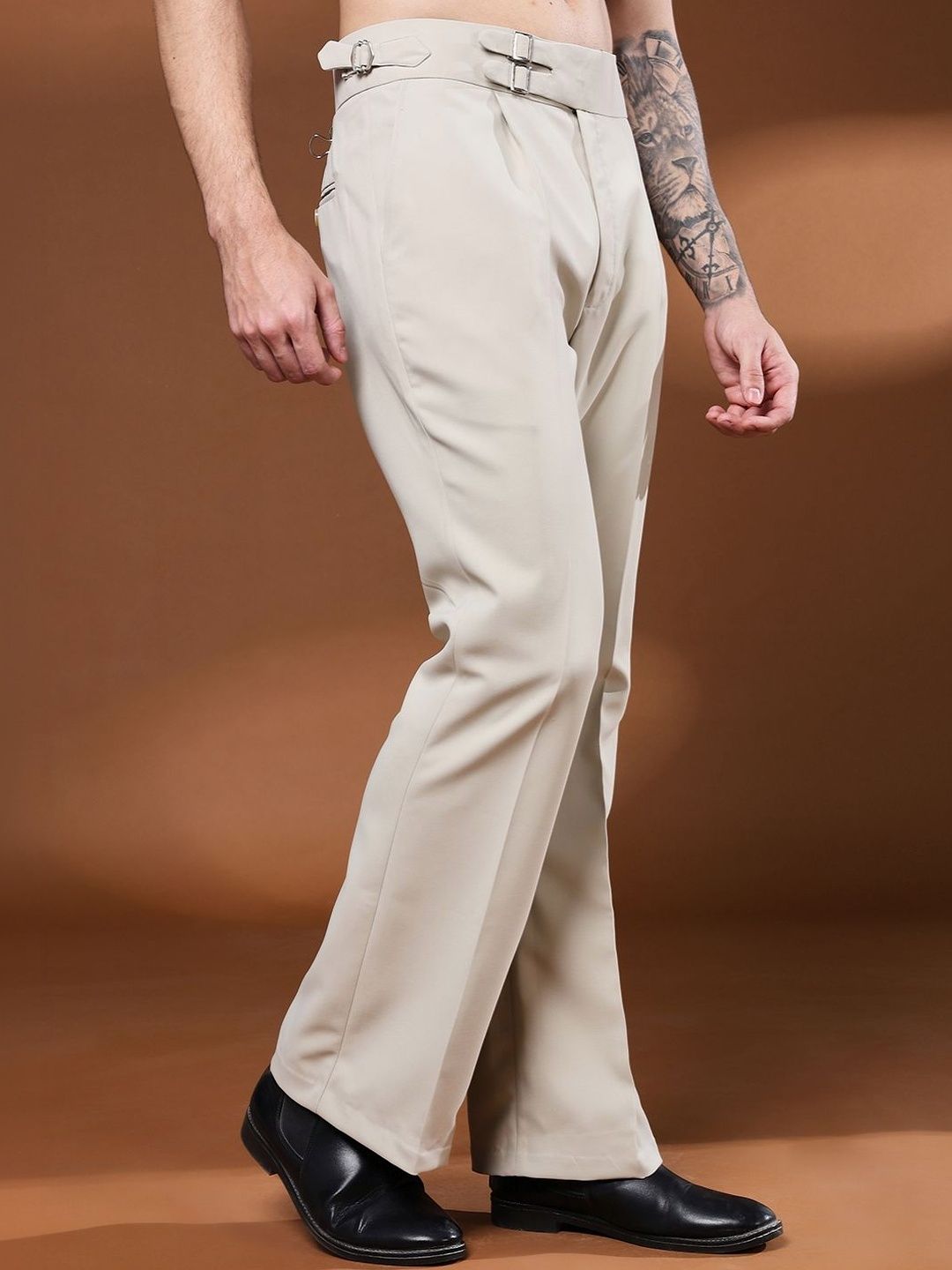 Qlanz Men Italian Pleated Trousers-picture-30