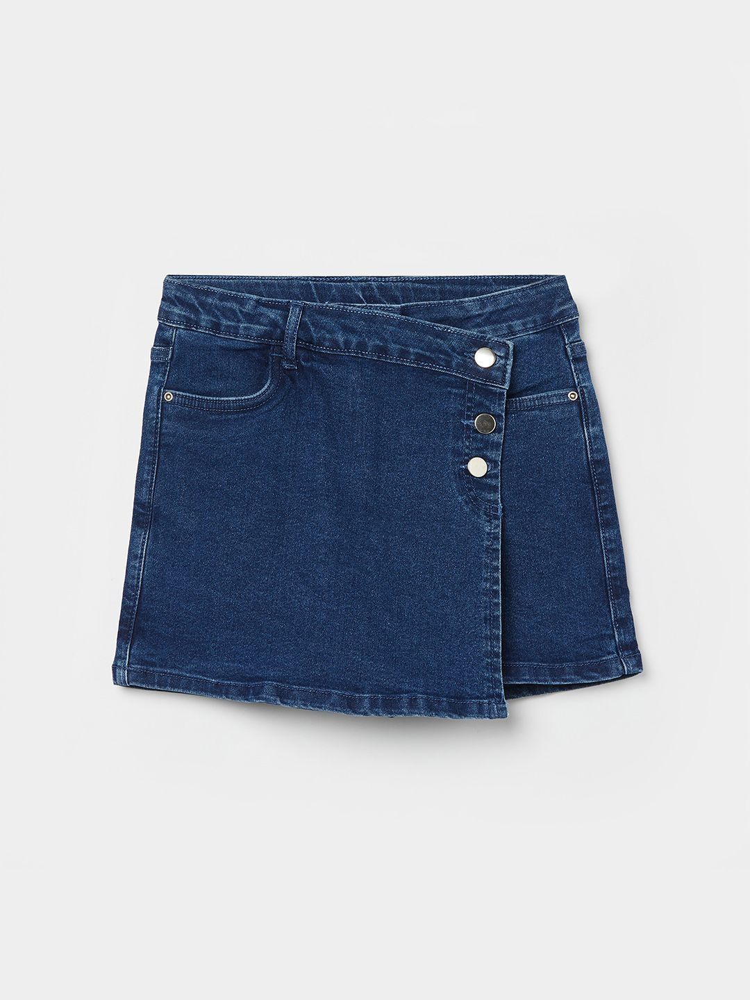 Fame Forever by Lifestyle Girls Cotton Blend Knee Length Skorts Skirt-picture-27