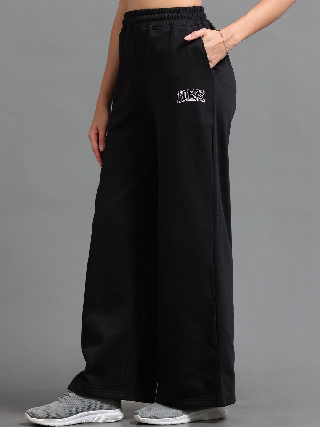 HRX by Hrithik Roshan Women Relaxed Fit Self Design Track Pants-image-8