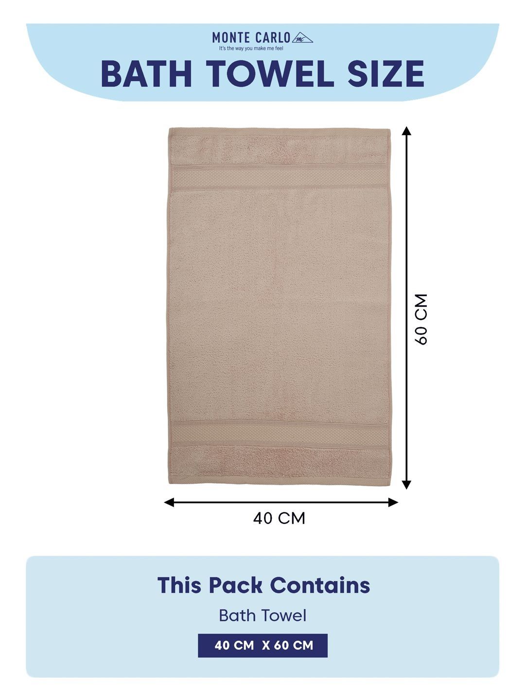 Monte Carlo Eco Bamboo Beige 600 Gsm 40X60 Cm 2 Hand Towel-image-35