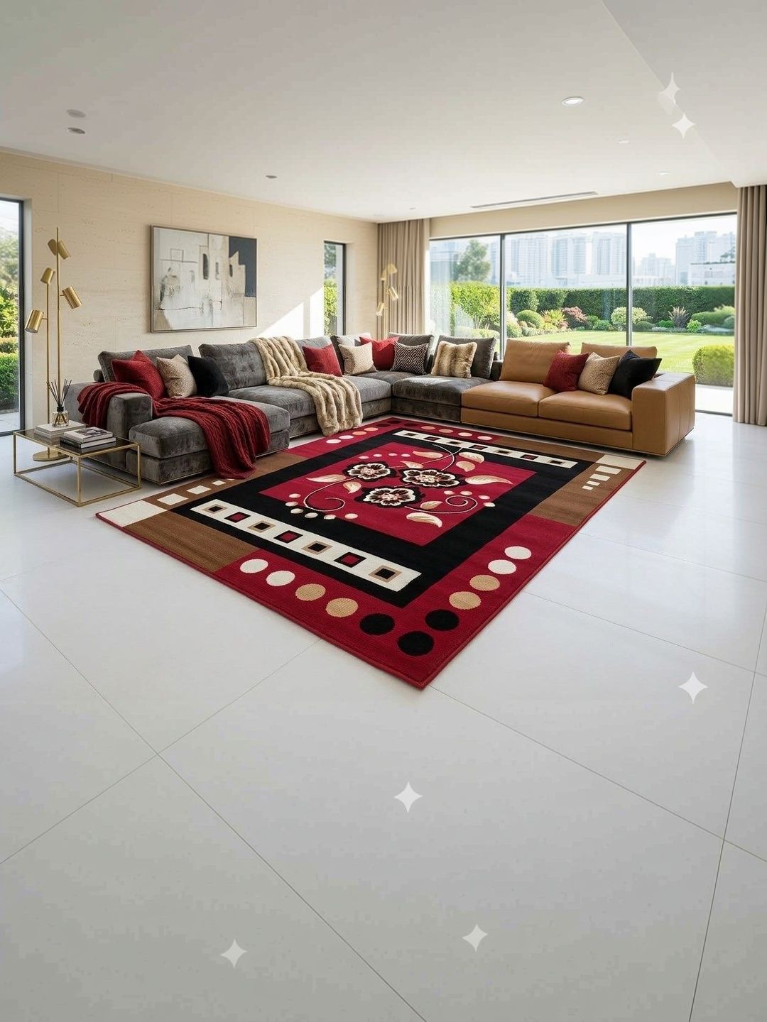 ZAMZAM CARPET Red Anti-Skid Polypropylene Carpet-picture-2