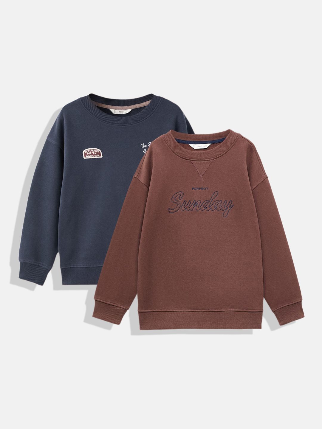 Mango Kids Boys Pack Of 2 Pure Cotton Graphic Printed & Embroidered Sweatshirt-picture-24