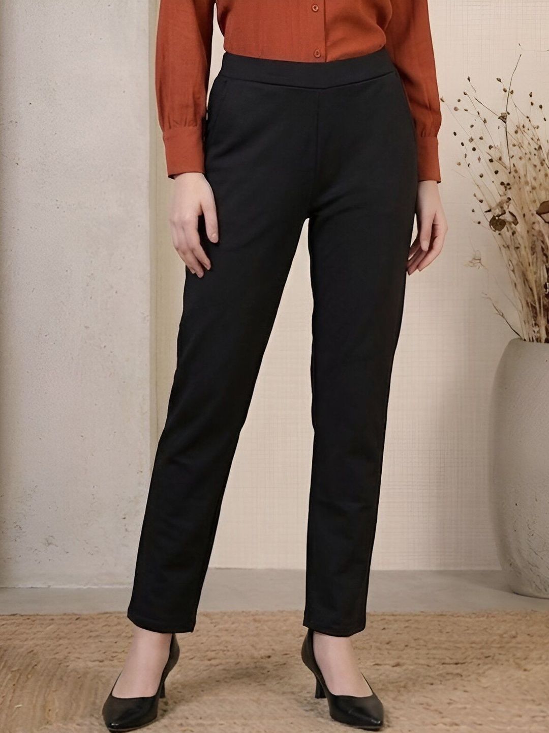 STYLE STAMP Women Straight Fit High-Rise Trousers-picture-26