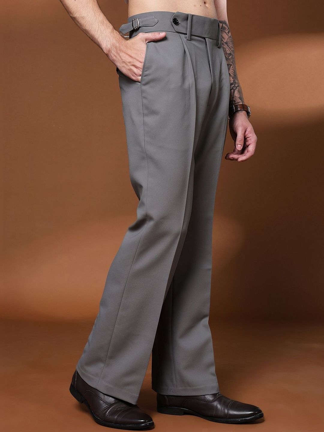 Qlanz Men Italian Pleated Trousers-picture-24