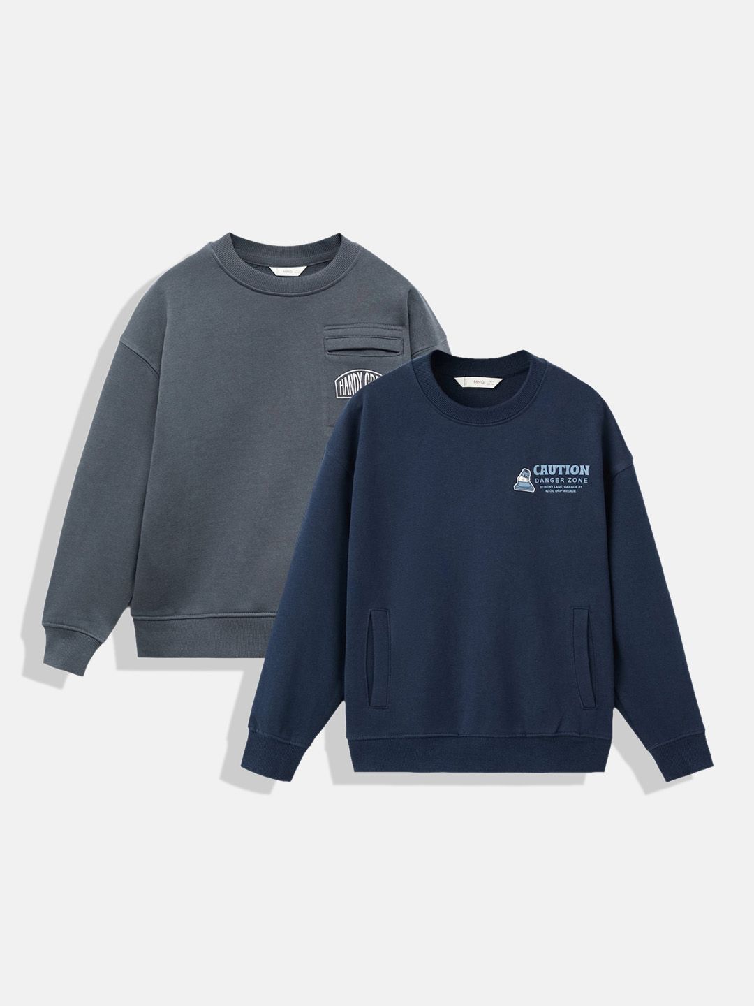 Mango Kids Boys Pack Of 2 Pure Cotton Typography Printed Sweatshirt-picture-18