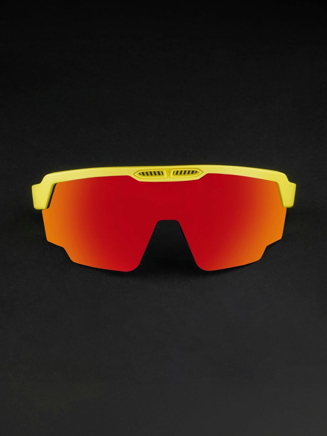 SASA Unisex Red Lens & Yellow Sports Sunglasses-picture-48