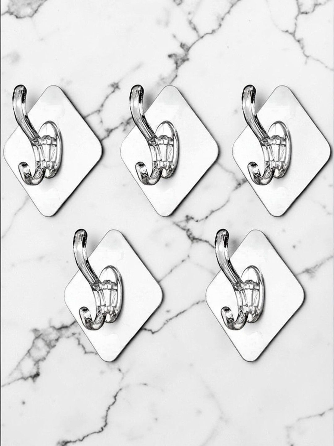 Klivon 5-Pieces Transparent Plastic Hooks Hooks and Holders-picture-39