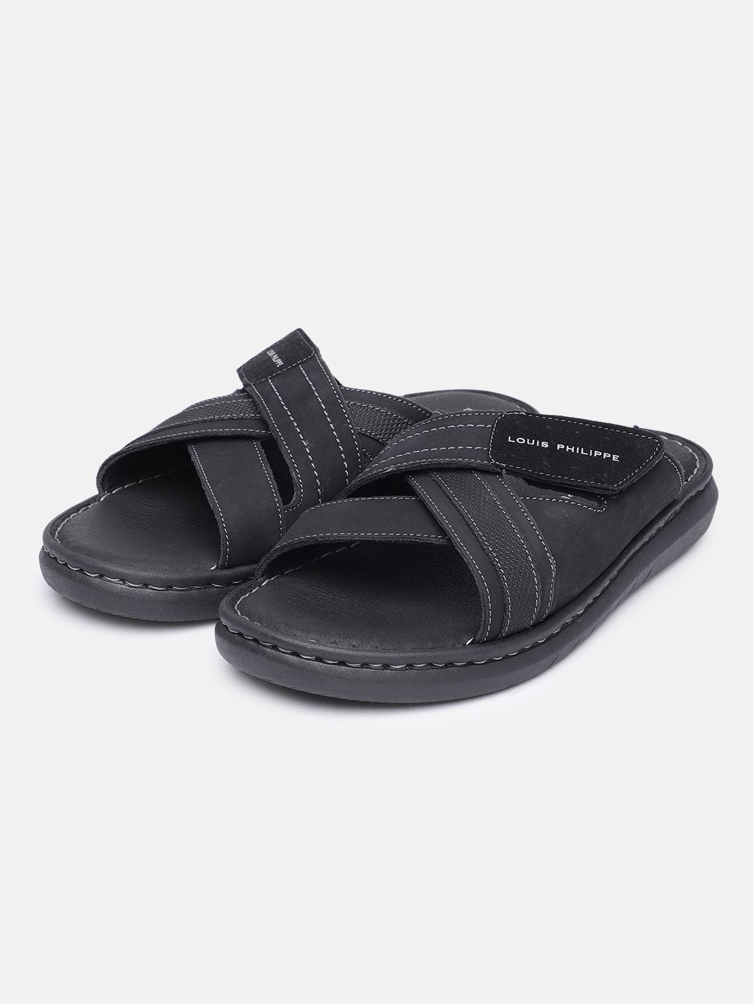 Louis Philippe Men Leather Comfort Sandals-picture-11