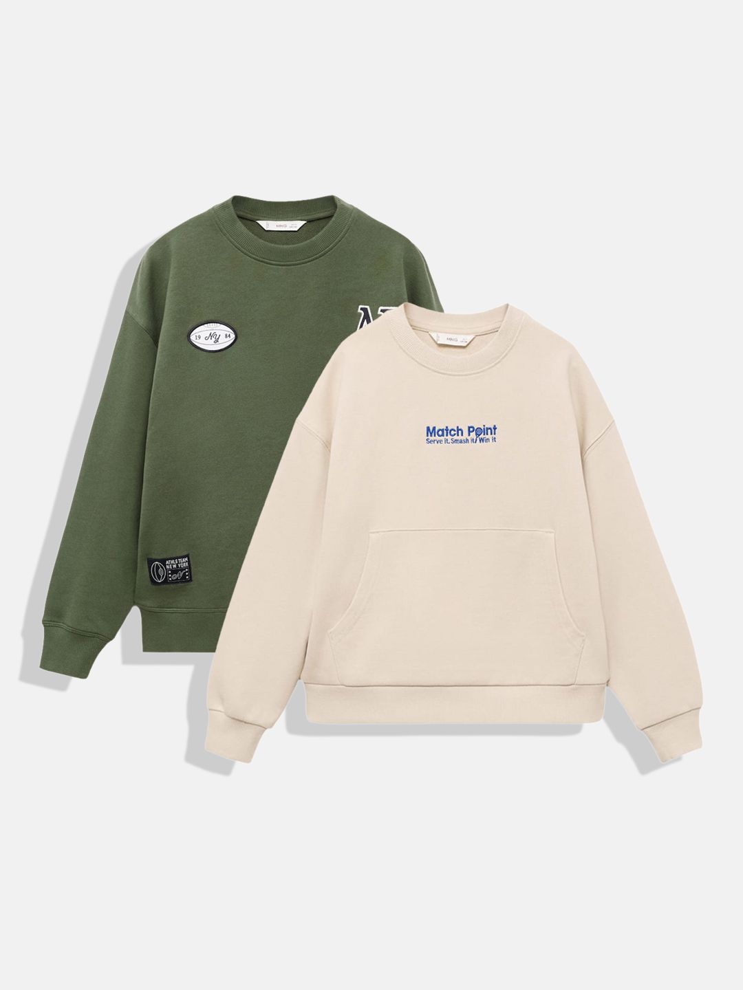 Mango Kids Boys Pack Of 2 Printed Pure Cotton Sweatshirt-image-37