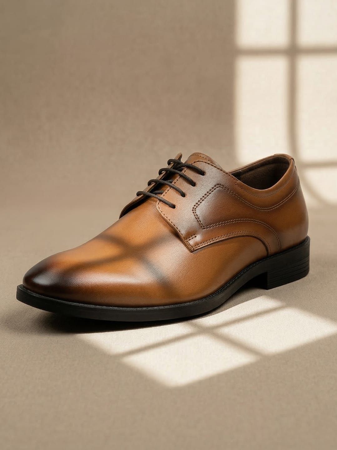House of Pataudi Men Round Toe Lace-Ups Formal Oxfords-picture-17