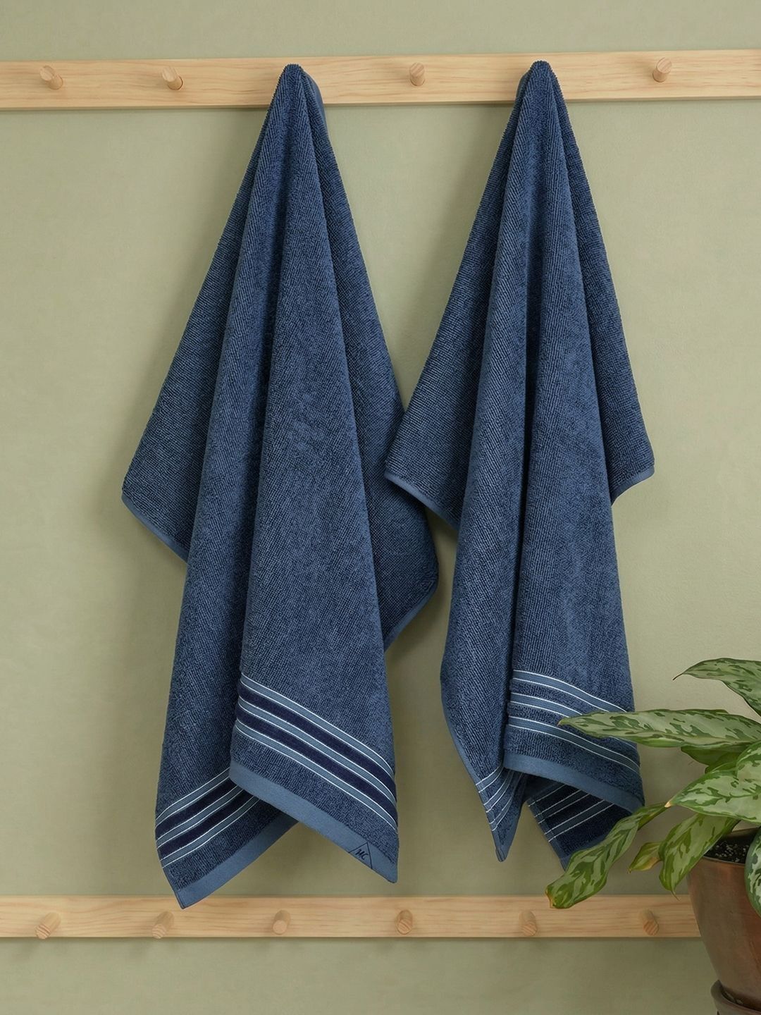 Monte Carlo Eco Bamboo Navy Blue Self Design 630 Gsm 75X150 Cm 1 Bath Towel-image-24