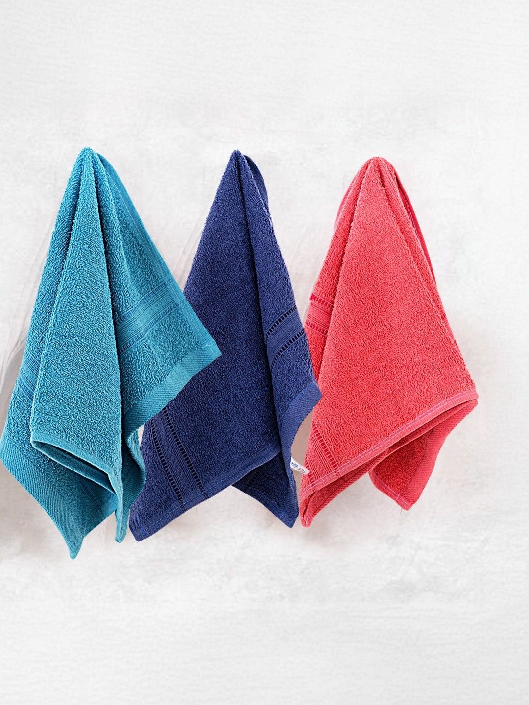 HotGown Turquoise Blue 3 Piece Cotton 400 GSM Towel Set-image-19