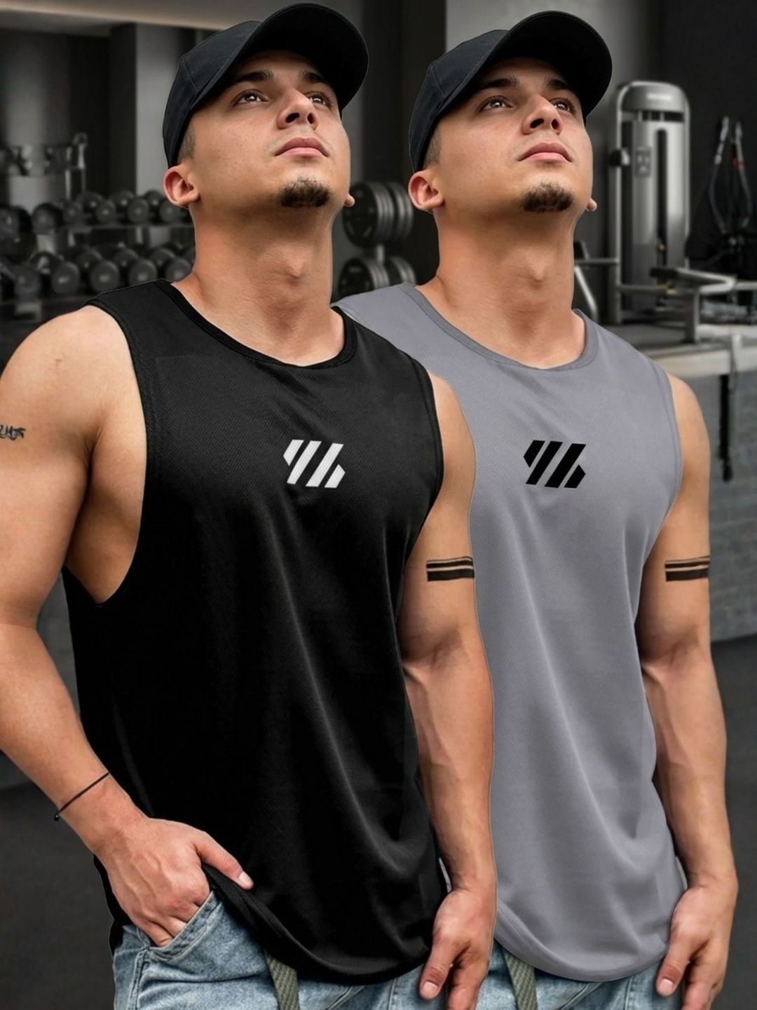 JUMPCUTS Pack of 2 Printed Innerwear Vests-image-15