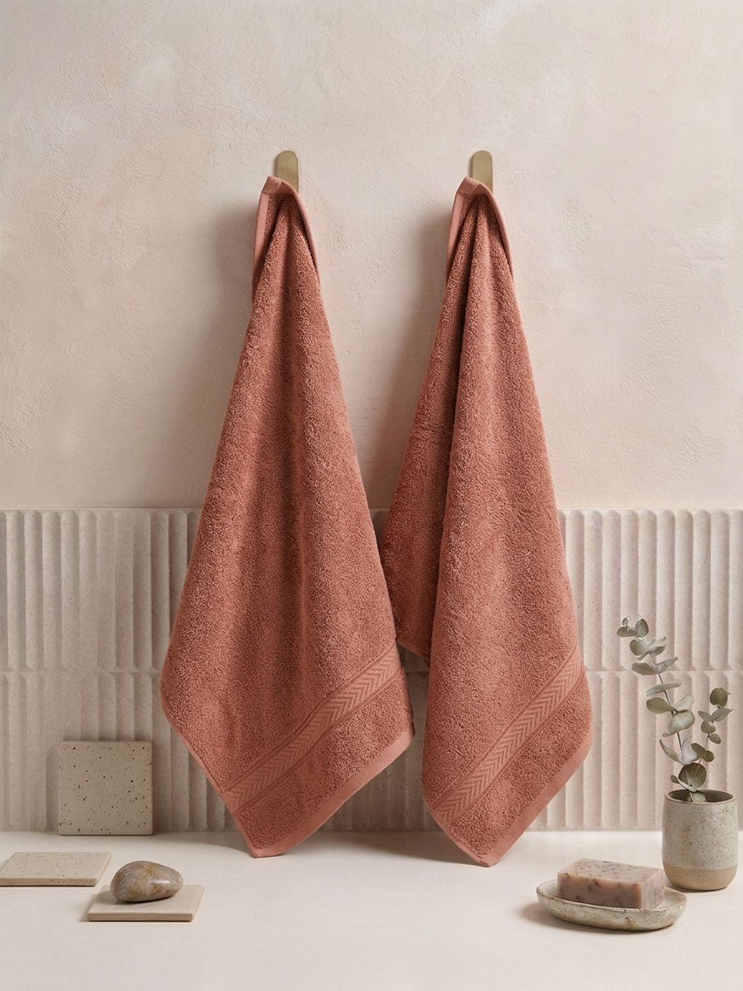 Monte Carlo Amber Peach Cotton 525 Gsm 40X60 Cm 2 Hand Towel-image-12