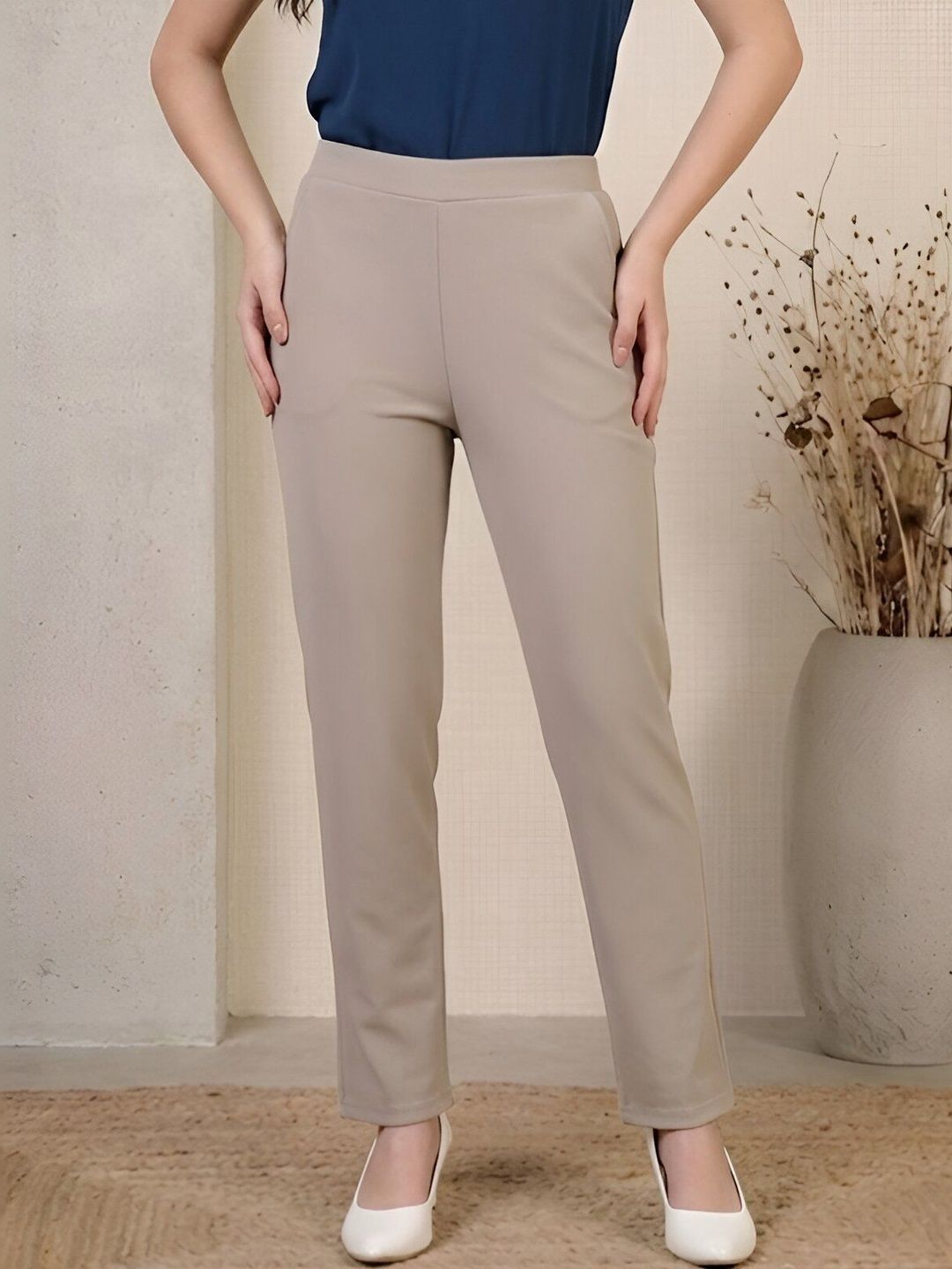 STYLE STAMP Women Straight Fit High-Rise Trousers-picture-36