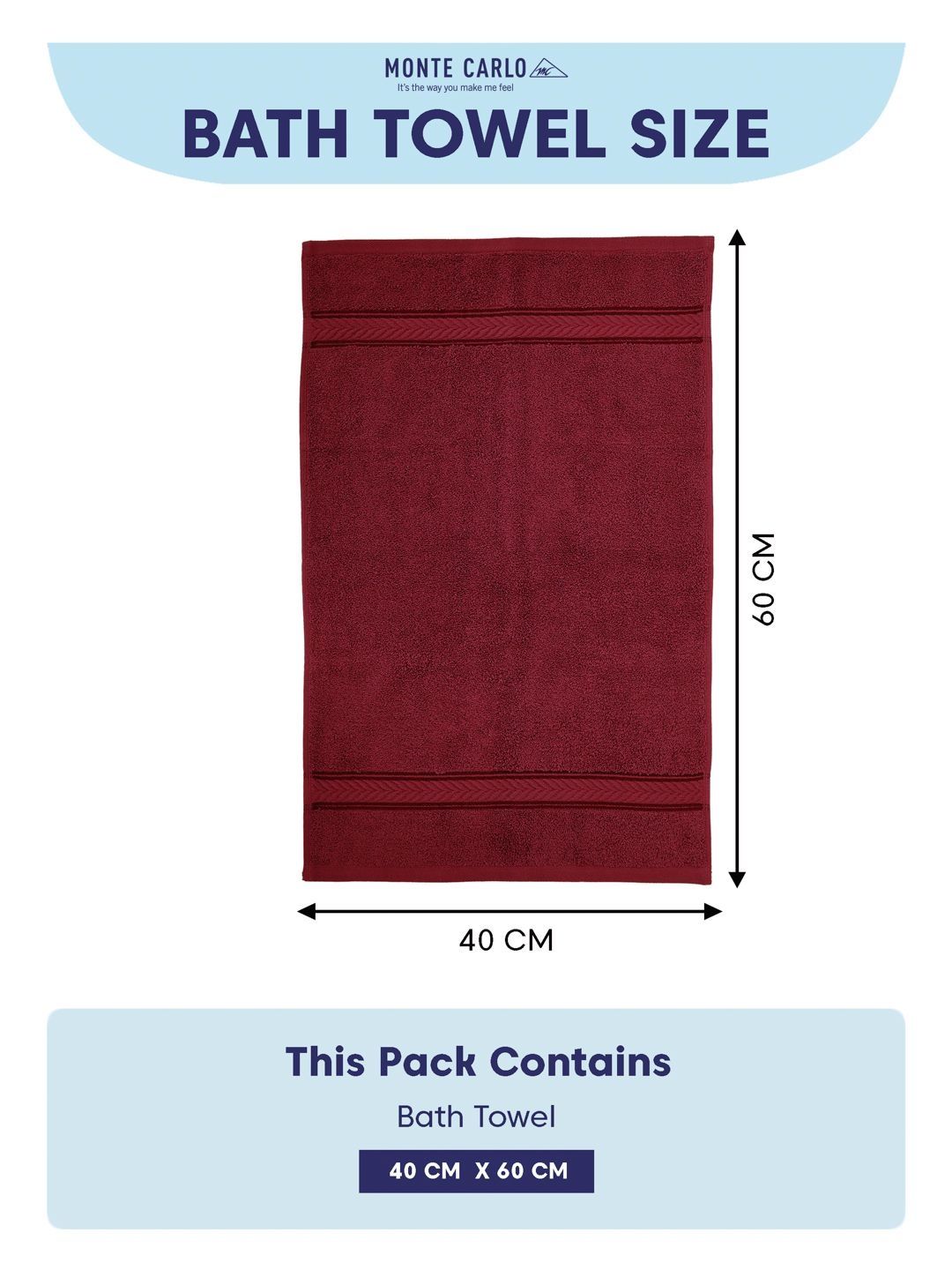 Monte Carlo Amber Red Cotton 525 Gsm 40X60 Cm 2 Hand Towel-picture-11