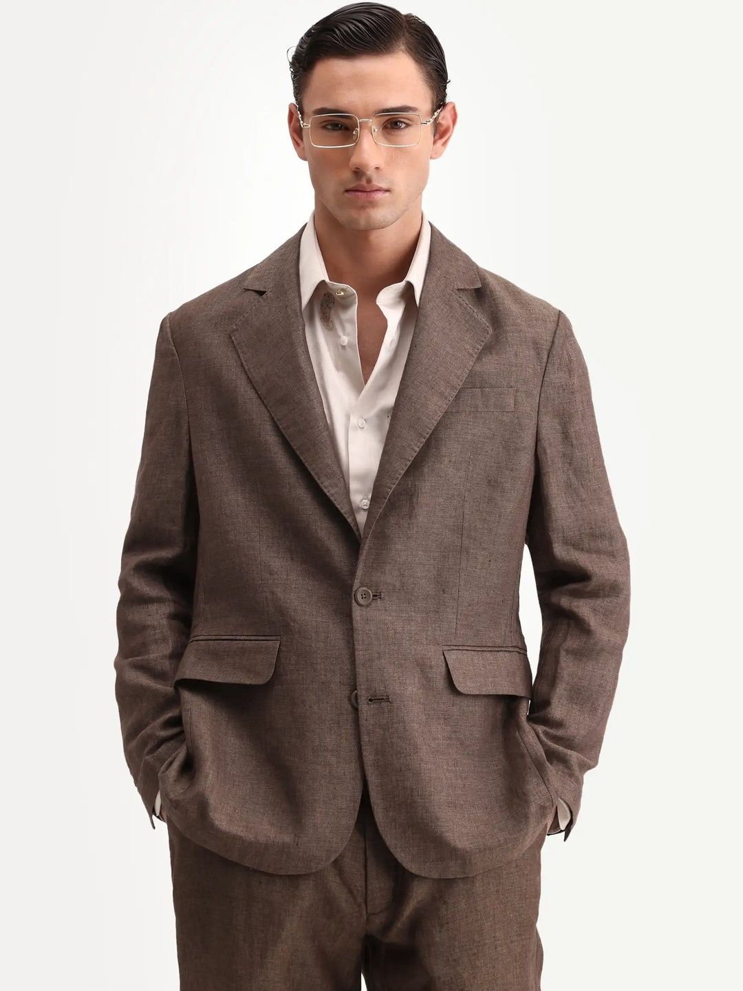 RARE RABBIT Notched Lapel Collar Neck Single Breasted Blazer-picture-43