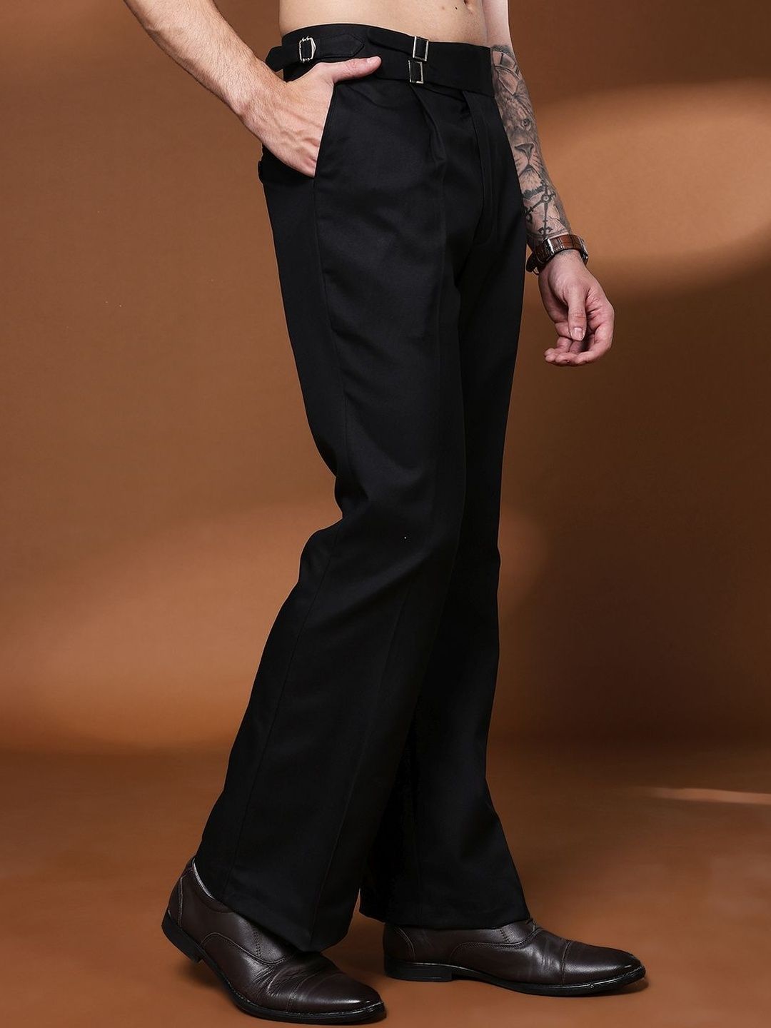 Qlanz Men Italian Pleated Trousers-picture-58