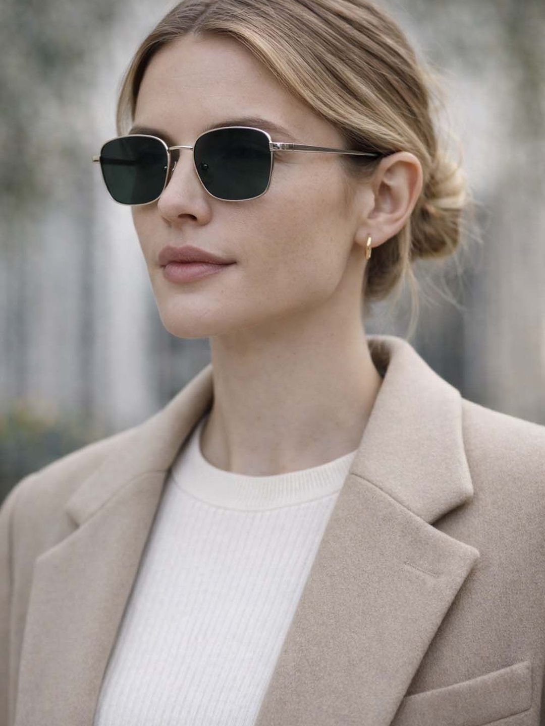 ACCENTZ Women Green Lens & Gold-Toned Rectangle Sunglasses with-image-34