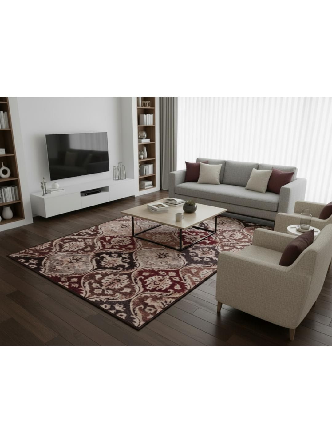 MODEFE Multicoloured Ethnic Motifs Anti-Skid Nylon Carpet-picture-25