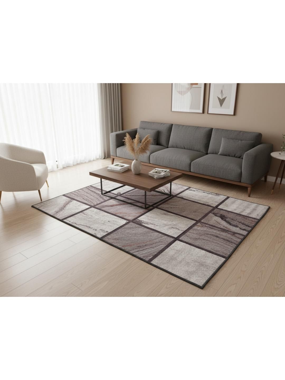 MODEFE Multicoloured Abstract Anti-Skid Nylon Carpet-picture-41