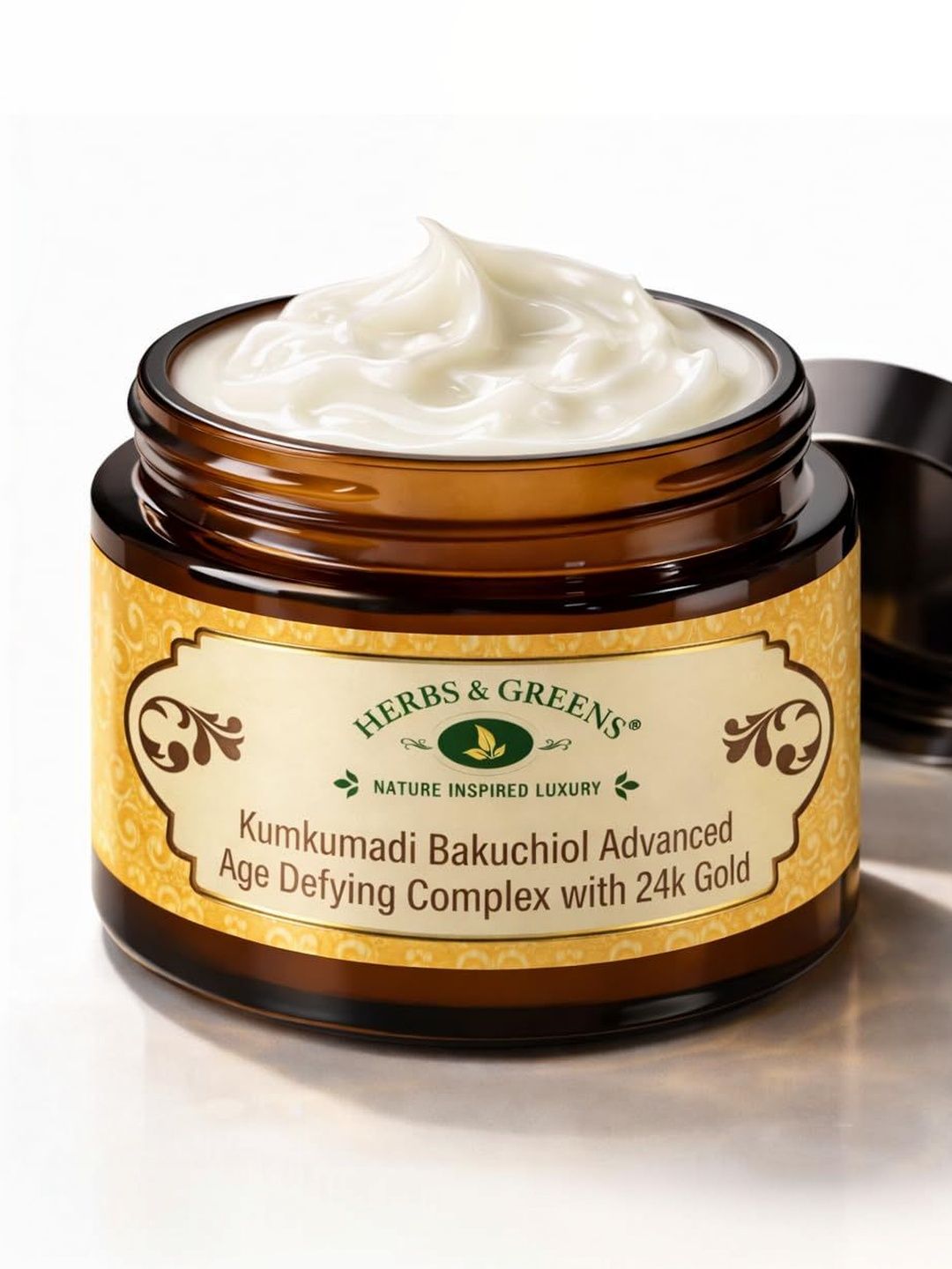 HERBS & GREENS Kumkumadi Gold Bakuchiol Ceramides & Peptides Anti Aging Face Cream - 50 g-picture-12