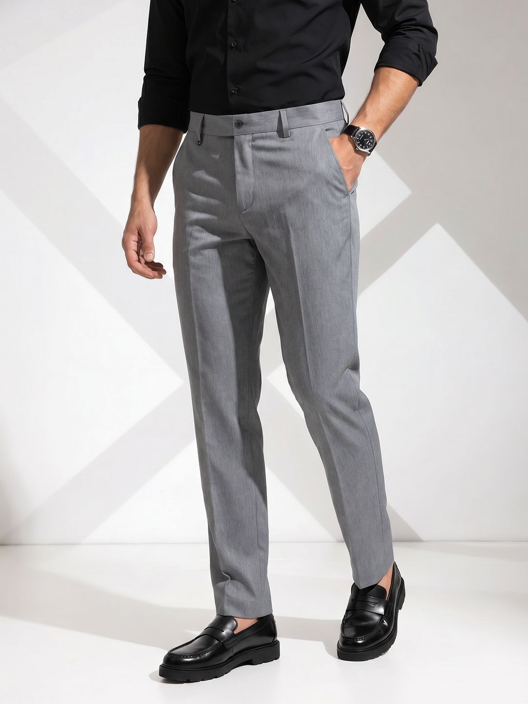 INVICTUS Men Flat-Front Formal Trousers-picture-21