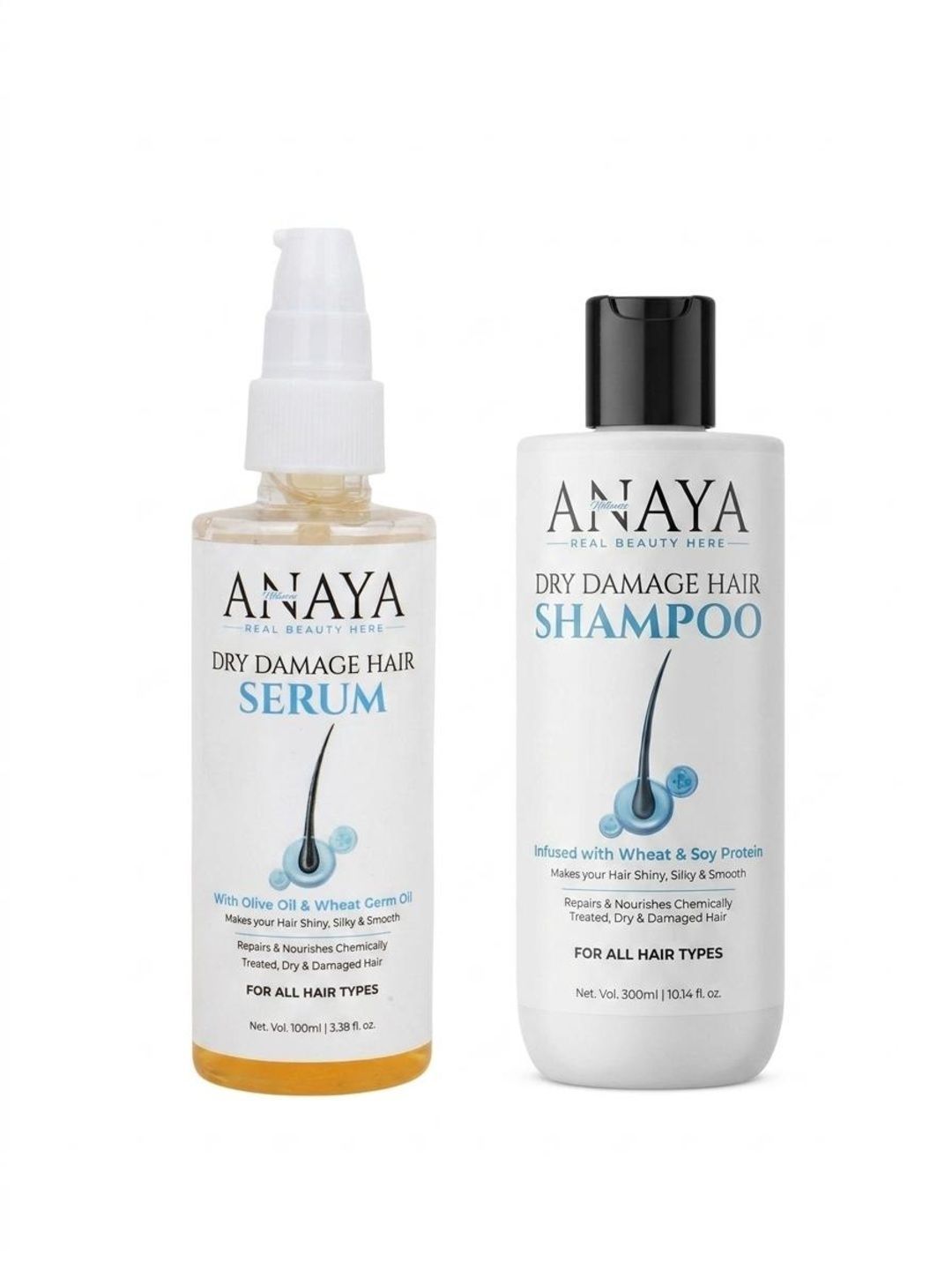 ANAYA NATURALS Dry Damage Hair Shampoo & Serum - 300 ml & 100 ml-image-41